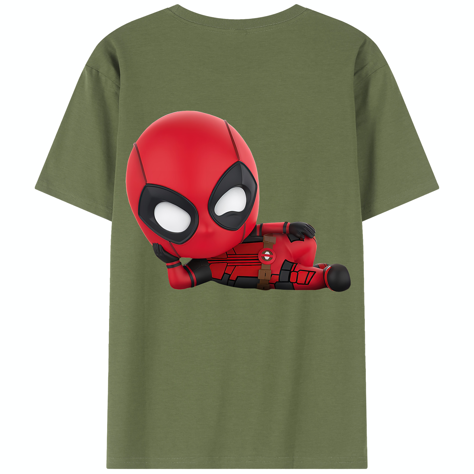 （画像用） Deadpool デッドプール 綿100％半袖Tシャツ（背面プリント）